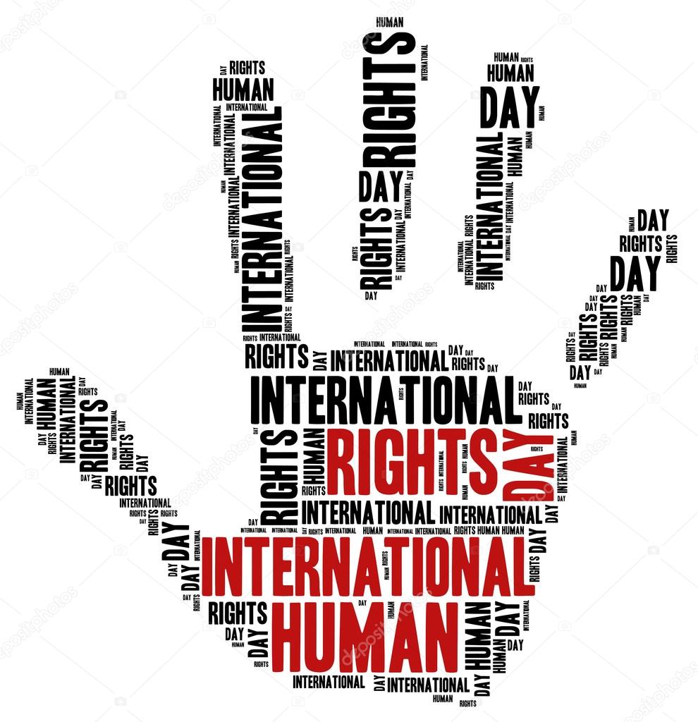 International Human Rights Day. Word cloud illustration