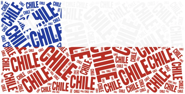 Nationalflagge Chiles. Wort Wolke Illustration. — Stockfoto