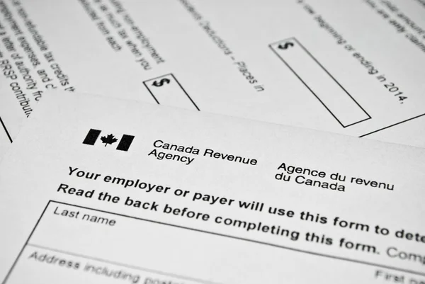 Formulario tributario canadiense . — Foto de Stock