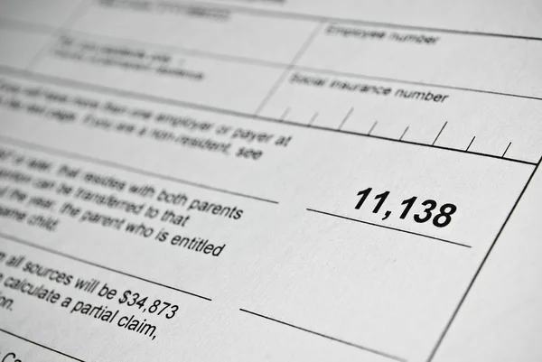 Kanadisches Steuerformular. — Stockfoto