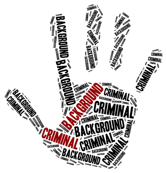 Criminal background check. Word cloud illustration. — Stock Photo, Image