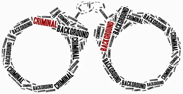 Criminal background check. Word cloud illustration. — Stock Photo, Image