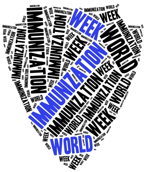 World immunization week. Word cloud illustration. — Stock Photo, Image