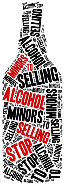 Stop selling alcohol to juvenile. — Zdjęcie stockowe