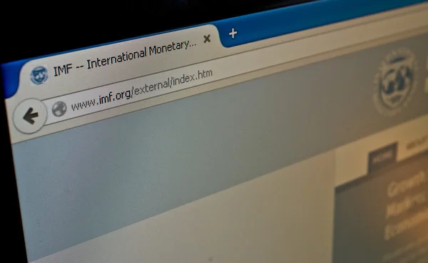 Sitio web oficial del Fondo Monetario Internacional . —  Fotos de Stock