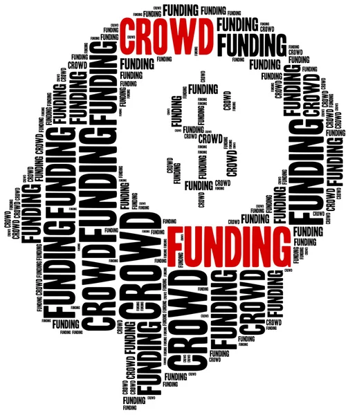 Crowdfunding, raccolta fondi o finanziamento sociale di idee imprenditoriali . — Foto Stock