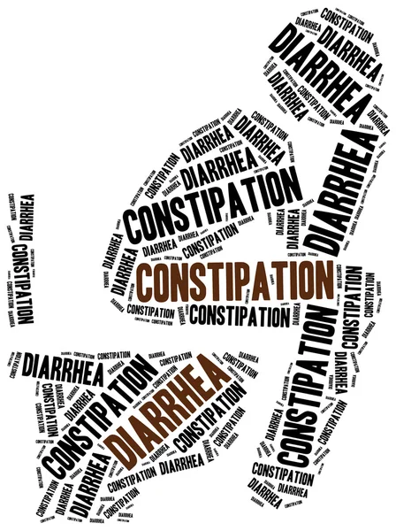 Problèmes de défécation - diarrhée et constipation . — Photo