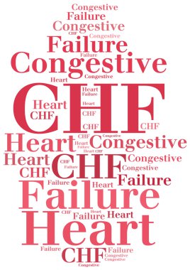 CHF - Congestive Heart Failure. Disease abbreviation concept. clipart