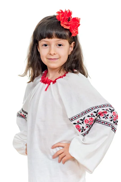 Ragazza in camicia nazionale ucraina — Foto Stock