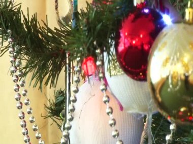 Arka plan Xmas ağacı ışığı