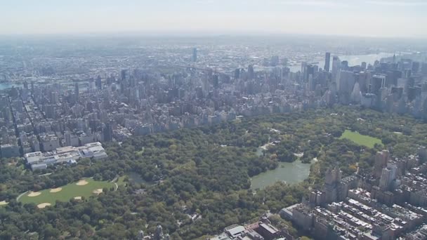 Вид на центральный парк Манхэттена — стоковое видео