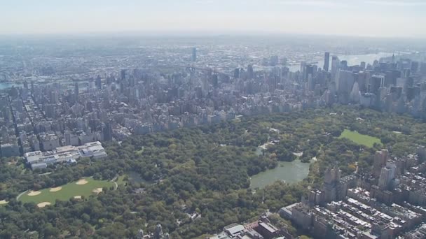 Vista aérea parque central manhattan — Vídeo de Stock