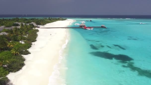 Vue aérienne île et lagune — Video