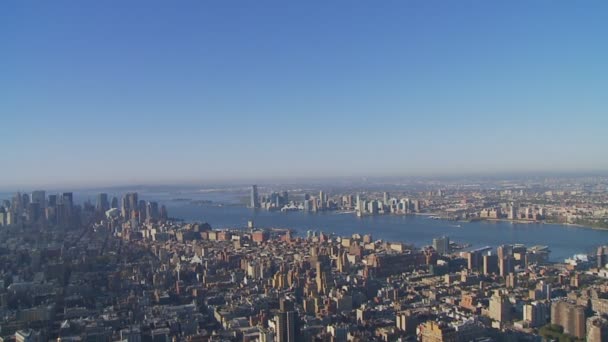 Hermosa mañana sobre Manhattan — Vídeos de Stock