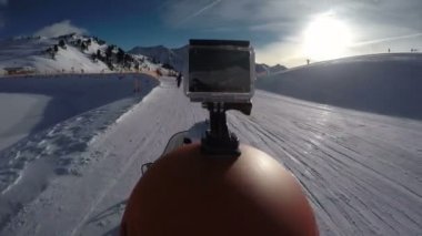 Skidoo Bakırlı gopro kask üzerinde sürüş