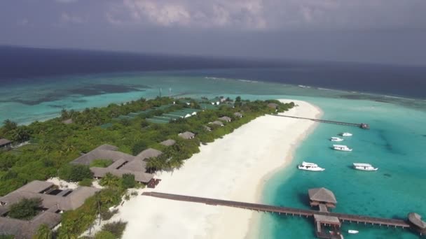 美丽的热带岛屿上的豪华度假村 — 图库视频影像