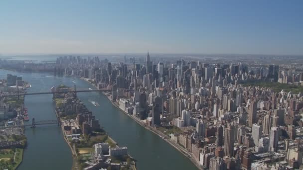 Havadan görünümü new york city — Stok video