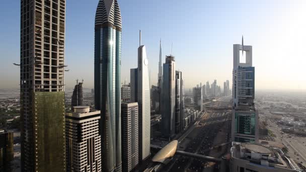 Dubai tráfico de la ciudad — Vídeos de Stock