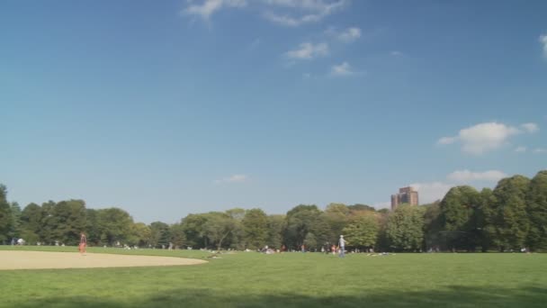 Visa på central park — Stockvideo