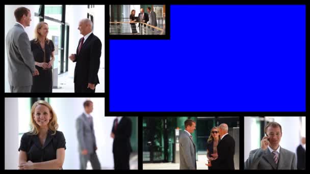 Birçok businessvideos ile bluescreen — Stok video