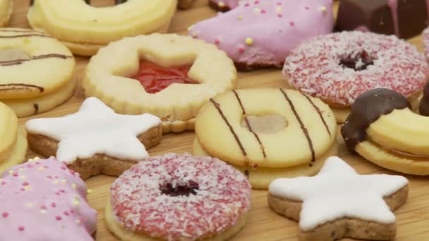 Mucchio di biscotti di Natale — Video Stock