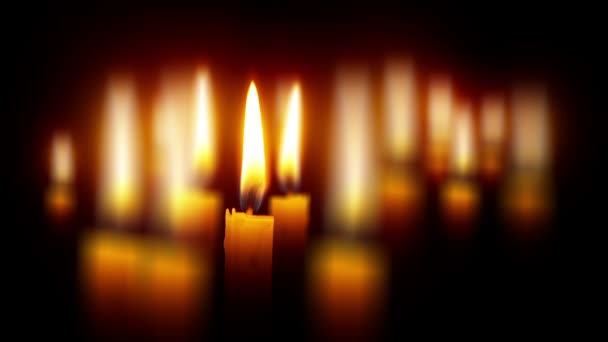 Tema religioso con candele — Video Stock