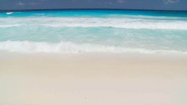 Plage de sable fin sur l'île — Video