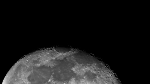 真正的月亮的环形山 — 图库视频影像