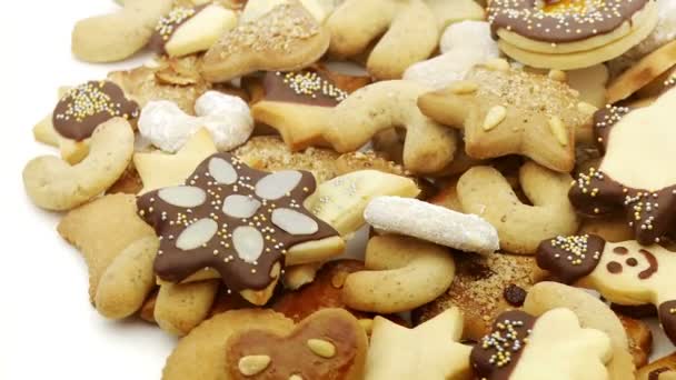 Monte de biscoitos de Natal — Vídeo de Stock