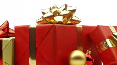 Noel hediyesi beyaz üzerinde döngü