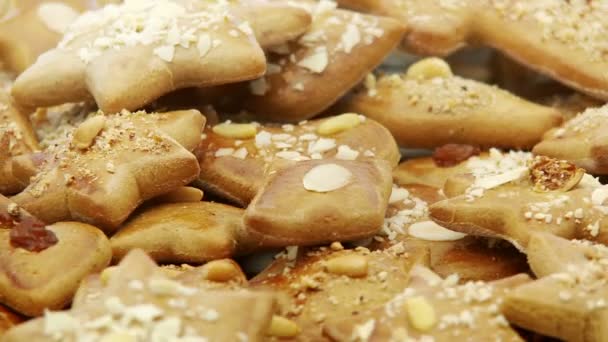 Montón de galletas de Navidad — Vídeos de Stock