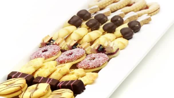 Looping christmas biscuits — Stock Video