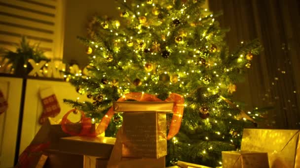 Natale decorato interno — Video Stock