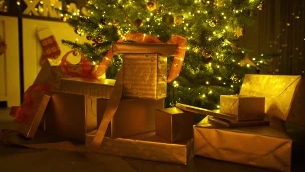 Natale decorato interno — Video Stock