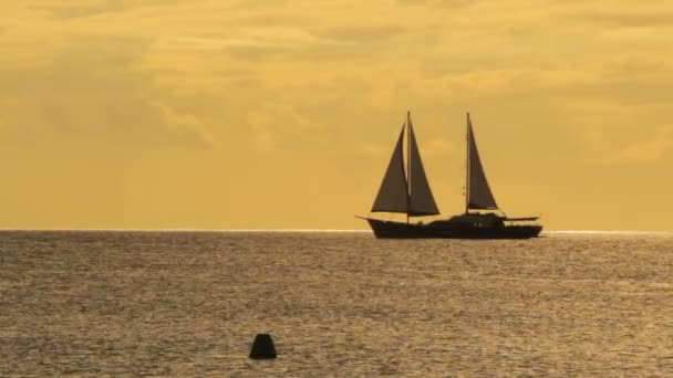 Old sailing vessel — Stock Video