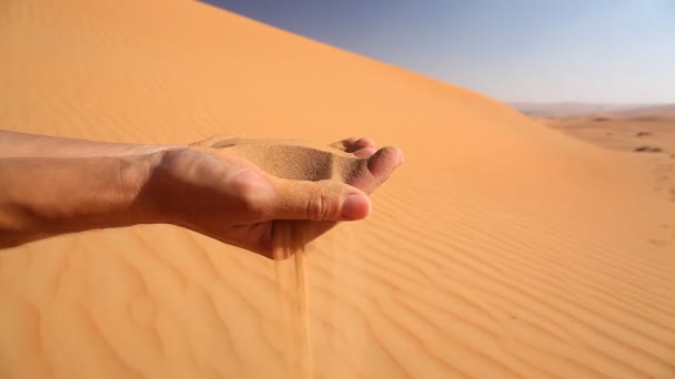 Песочные бегущие пальцы — стоковое видео
