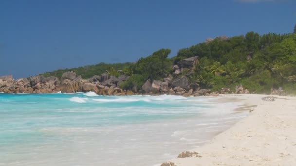 Playa de arena en la isla — Vídeo de stock