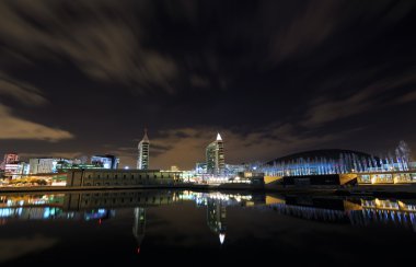 Lizbon expo. bölgede gece görünümü