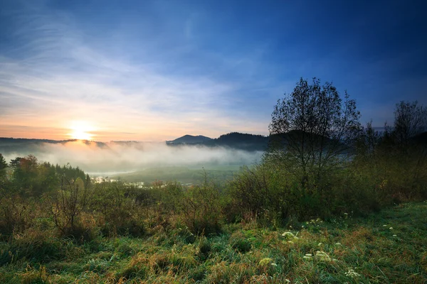 Sunrise Bieszczady Dağlar — Stok fotoğraf