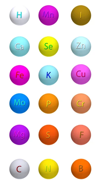 Ізольоване зображення кульок з вітамінами крупним планом — стокове фото