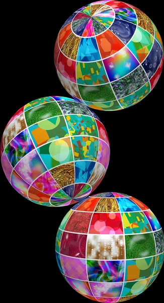 Imagem isolada de bolas coloridas close-up — Fotografia de Stock