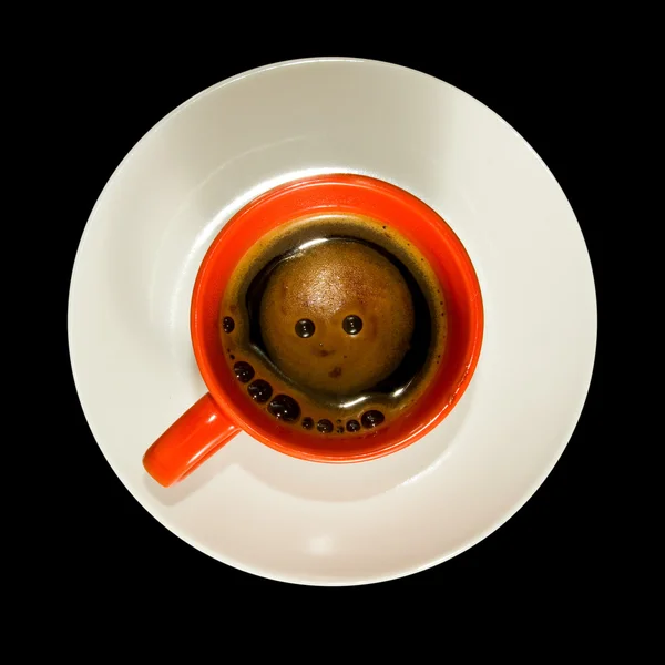 Fincan kahve yakın çekim görüntüsü — Stok fotoğraf