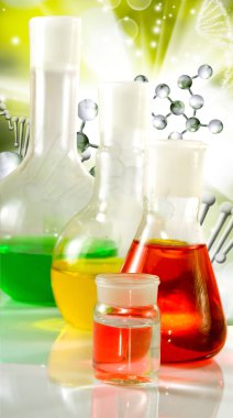 Dna iplikçik arka plan yakın çekim üzerinde Laboratuar kapkacakları görüntüsünü