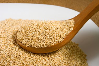 Quinoa Tahıl ahşap pano portre üzerinde