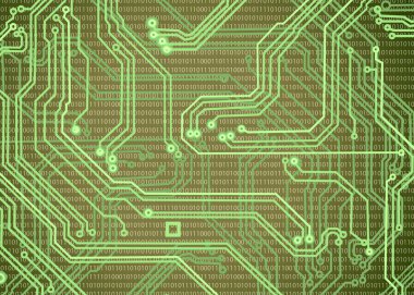 microcircuit yeşil arka plan yakın çekim karşı soyut resim