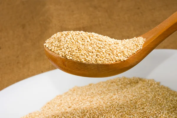 Quinoa Tahıl ahşap pano portre üzerinde