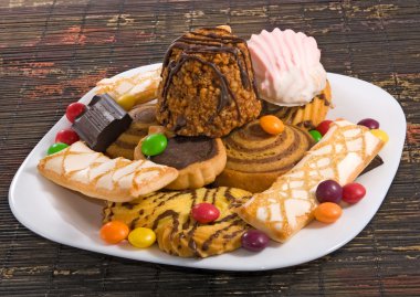 Çeşitli tatlılar closeup görüntüsünü