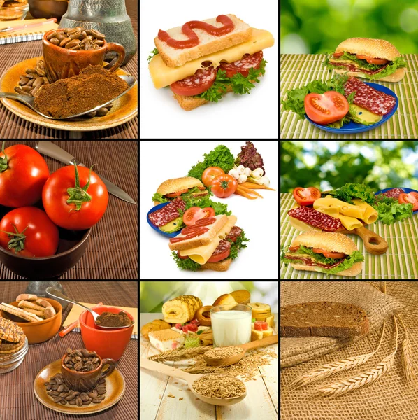 Зображення різних продуктів харчування крупним планом — стокове фото