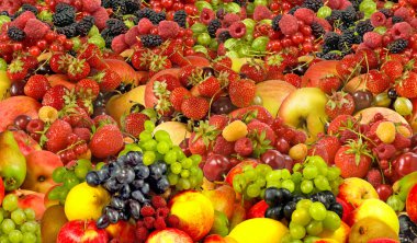  birçok olgunlaşmış meyve yakın çekim görüntüsü