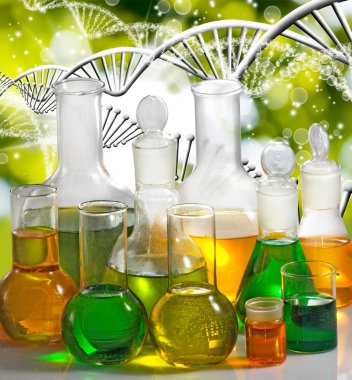 İzole görüntü üzerinde genetik zinciri arka plan closeup Laboratuar kapkacakları